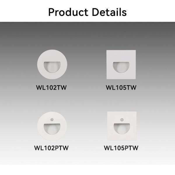 24VDC Interior Stair Lights 2700K-6500K Recessed Square LED Step Light