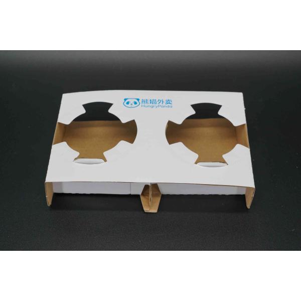 Factory Wholesale Custom Coffee Cardboard Cup Holders Eco Friendly Boba Bubble Tea Paper Cup Holder Tray