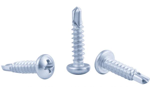 Zinc Plated Steel Pan Head Phillips Drive Self Drilling Screws DIN7504N