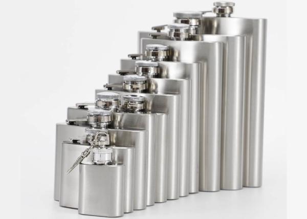 Environmental Protection 1- 18 Oz Hip Flask Plastic Cover Stainless Steel Jug