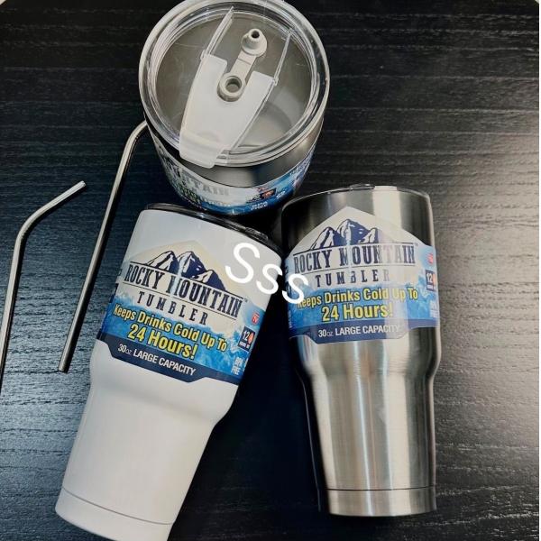 30 oz a granel con tapa y paja cápsula de café aislada cápsula de café duradera de doble pared aspirador de viaje taza de café térmica para bebidas calientes y frías