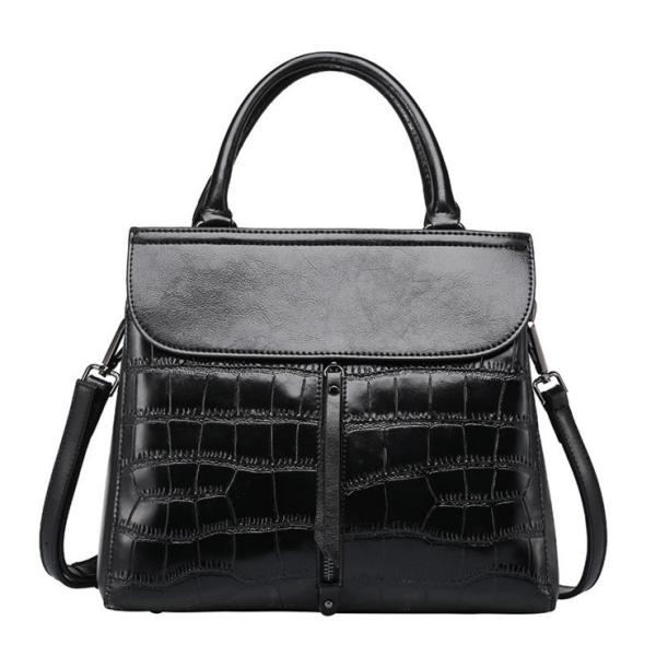 Genuine Leather Handbag Lady Bags with Stone Pattern New Arrival Tote Bag
