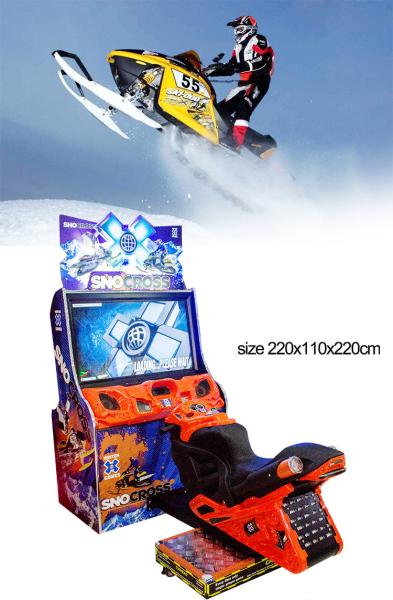 fashion appearance motor snow cross motorcycle arcade coin operated car racing game machine for kids