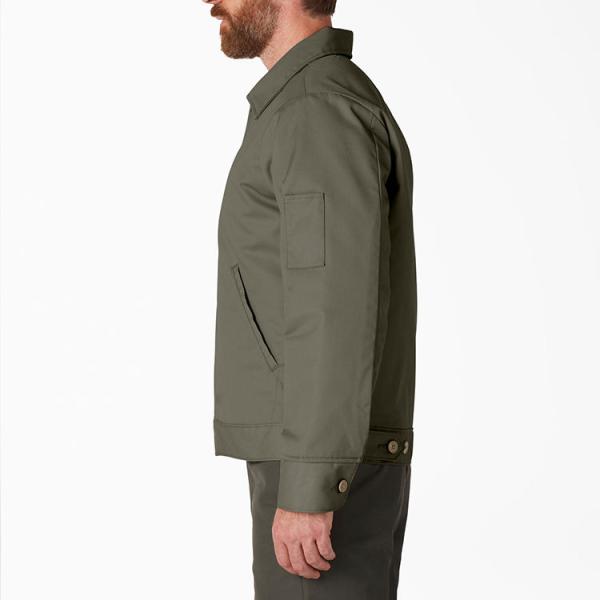 Настроенные карманы ручной руки свернуть вниз воротник Zip Up выстроенный передний прочный Chino Twill хлопчатобумажной рабочей одежды тяжелой хлопчатобумажной рабочей куртки для мужчин