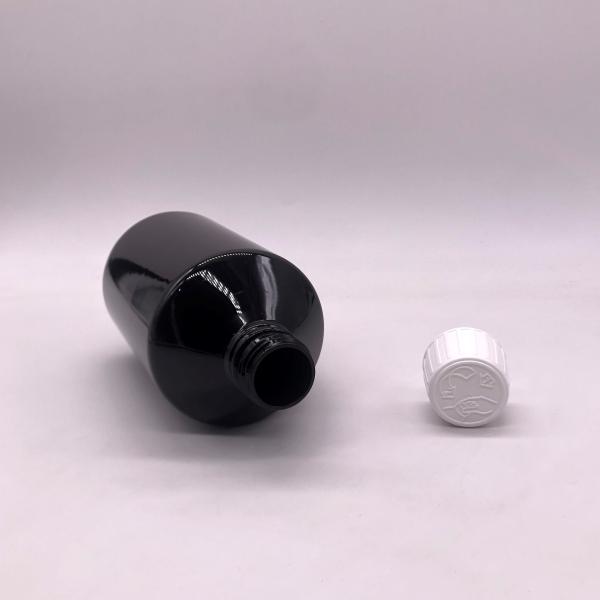 Material de collar PET Medicina líquida Contenedor de suplemento vitamínico con tapa a prueba de niños