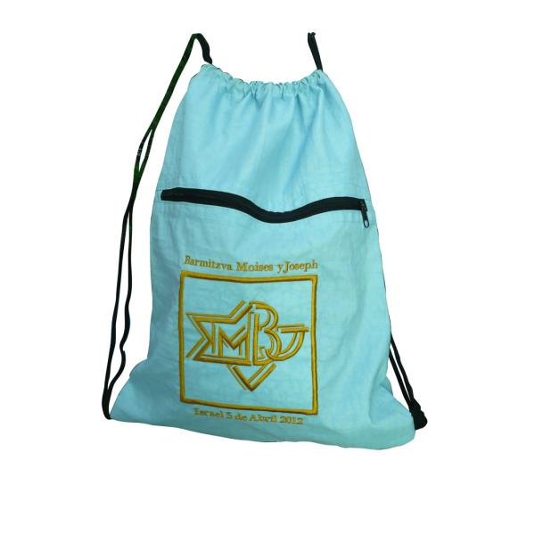 Drawstring Nylon Storage Bags 420D Nylon Fabric Back Bags With Emboidery Logo