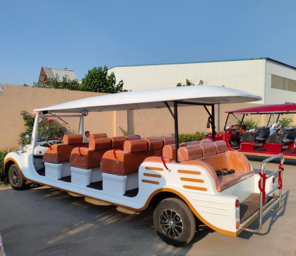 Carro Elétrico Clássico 14 lugares Carrinho Vintage Sites turísticos 4kw 72v