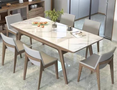 ight Luxury Rock Slab Dining Table