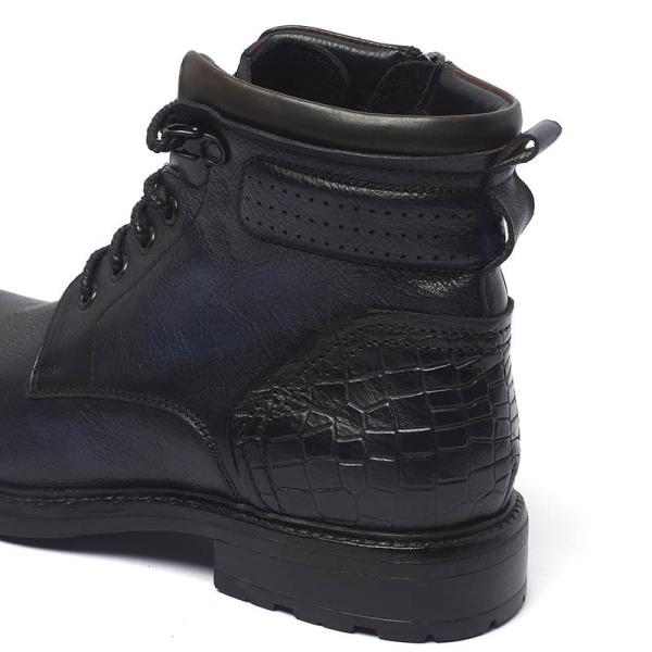 OEM Waterproof Navy Lace Up Mens Leather Dress Boots
