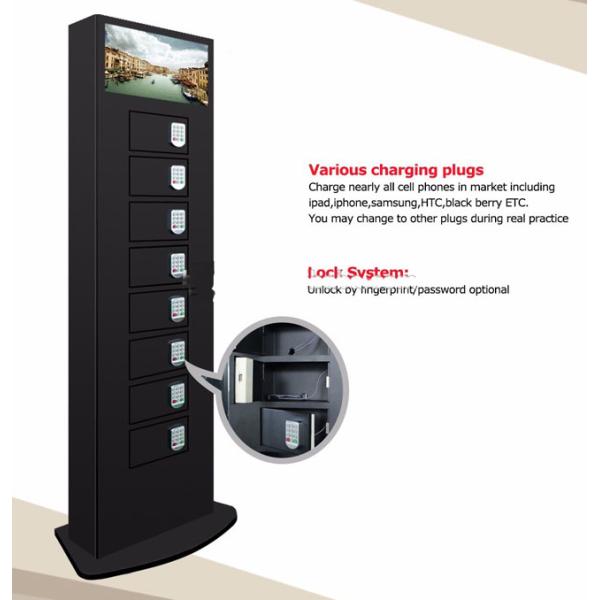 21.5 Inch Free Standing Commercial LCD Display Cell Phone Charger Station