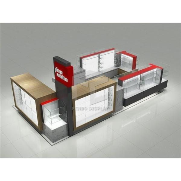 хранения витрины 3pcs дисплея мобильного телефона MDF 20mm закалили стеклянную верхнюю часть