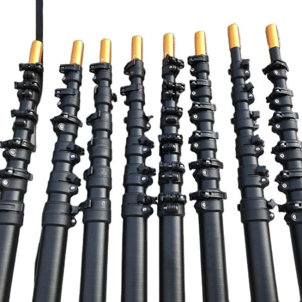 Fibra de nylon Polo telescópico do carbono de CFR para a limpeza de janela