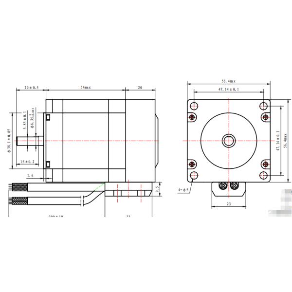 57*54 мм замкнутый цикл Nema 23 шаговой двигатель 1.2N.M для Cnc Kit Dc Motor