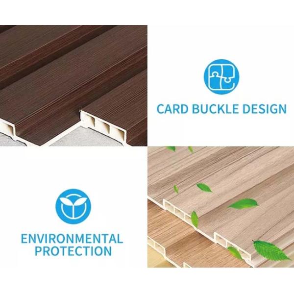 WPC Wooden Grain Laminated Indoor Wpc Wall Panel For Interior Decoration