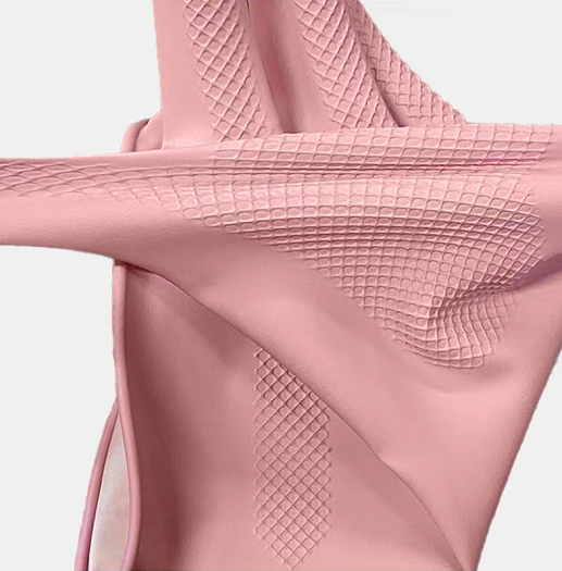 Morande Red Latex Household Glove Flocked Lining Kitchen Chemical Resistant Latex Gloves