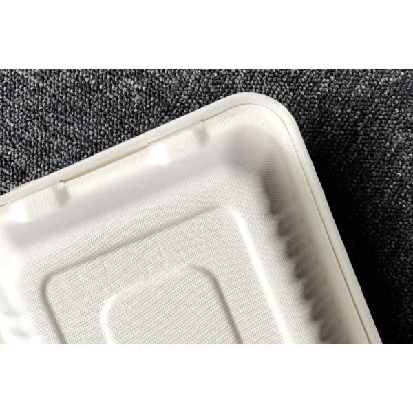 biodegradable corn starch plastic round food tray, Eco-friendly corn starch disposable 4 compartment food tray with lid