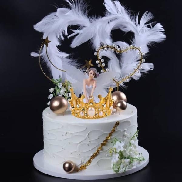 Gold Crown Cake Topper, 6 Pieces Happy Birthday Cake Toppers, Princess Crown Cake Decorations, Mini Crowns For Flower