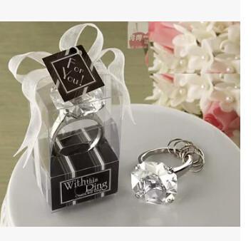 New creative promotion gift product wedding gift crystal ring keyring keychain
