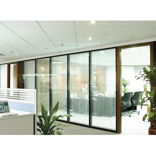 Clear Glass Office Partition Wall Systems 38-44db Soundproof Glass Partition