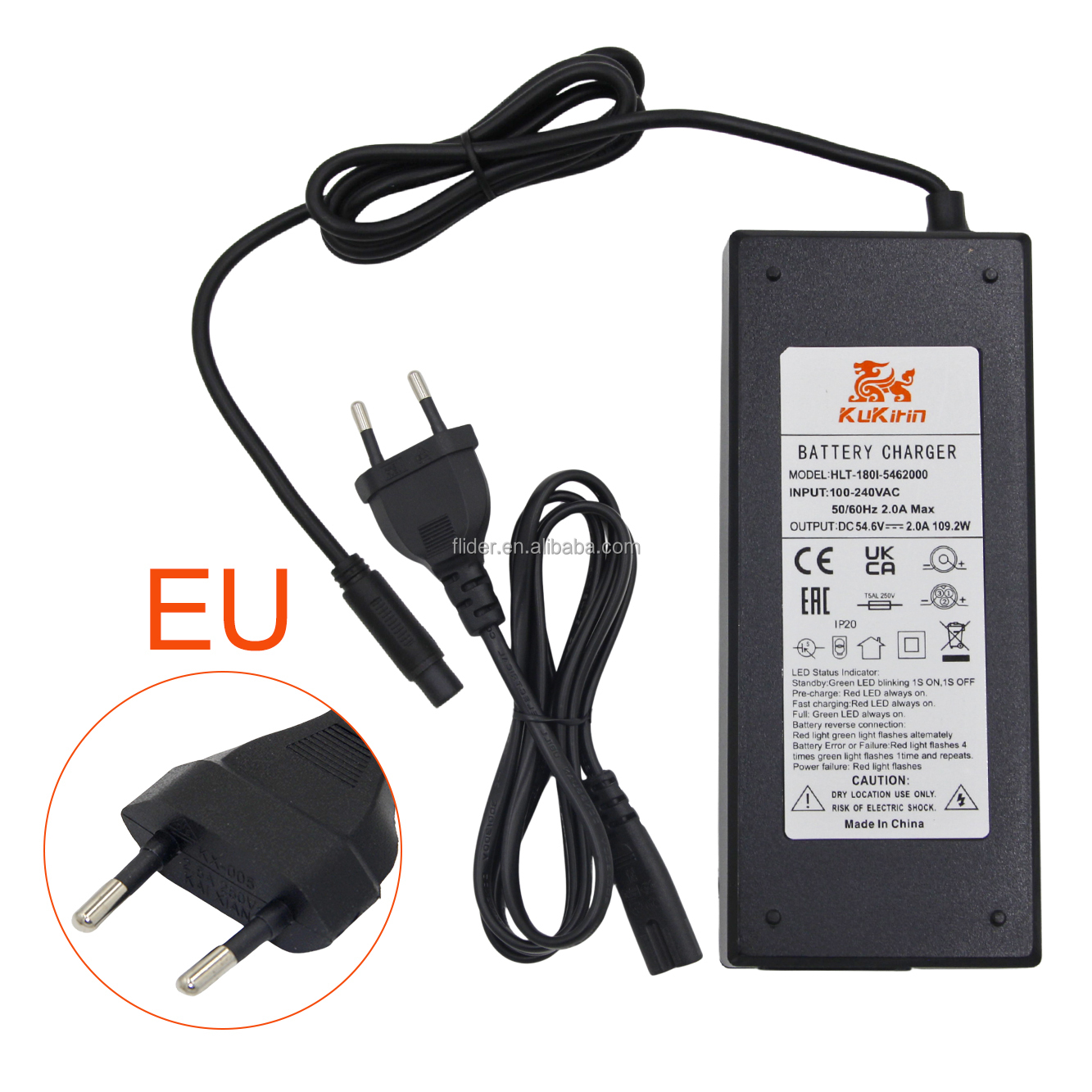 Original 54.6V 2A 750W Battery Charger with LED Indicator for Kukirin G2 Pro G2 Max G2 Master Electric Scooter