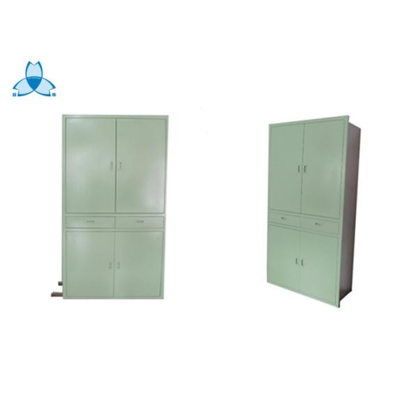 Шкаф медицины больницы 2 ящиков тонкий - снабженный ободком без половинной стеклянной двери