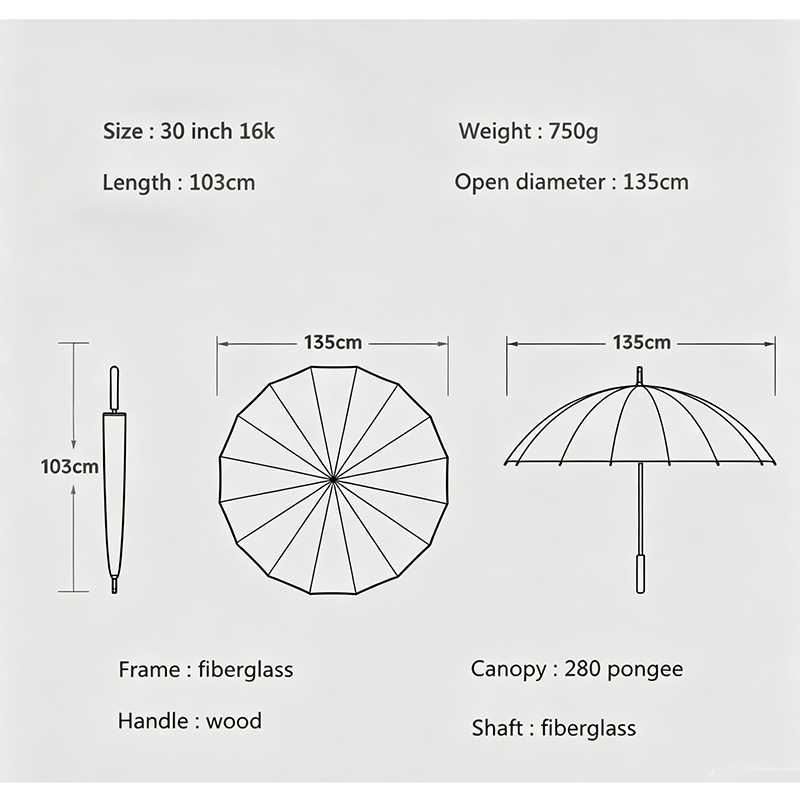 Automatic open gentleman's business umbrella