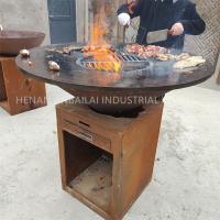 A madeira de aço vermelha oxidada da grade do assado de Corten da certificação do CE ateada fogo personalizou