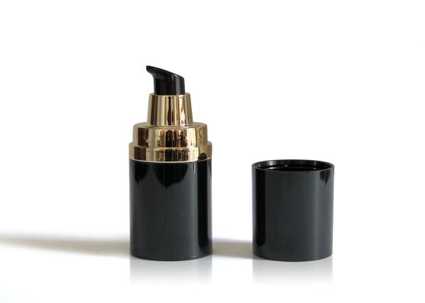 Metallic Black Airless Cosmetic Bottles For Facial Serium And Creams