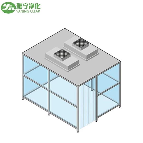 YANING GMP モジュラル 塵のないラミナール 空気の流れ 柔らかい壁 携帯 清潔なブース 清潔な部屋