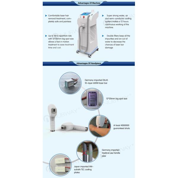 Big discount!! Nubway top quality 808 diode laser machine professional laser hair removal machine / device