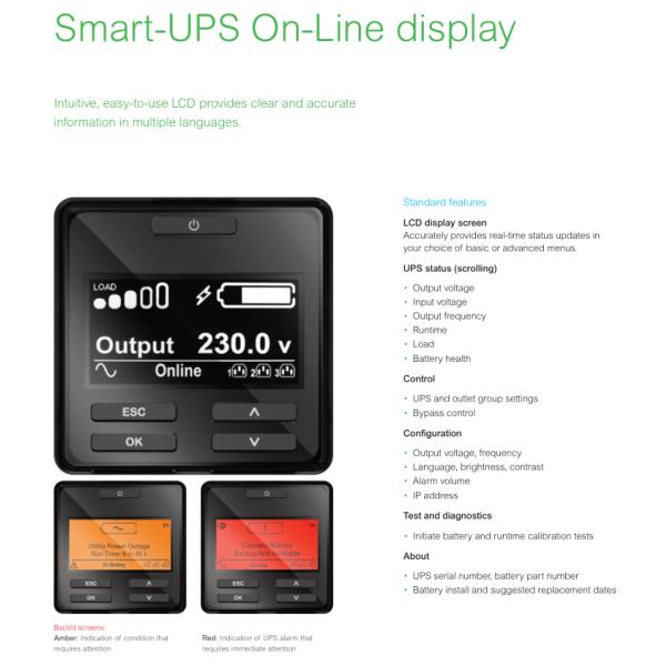 APC Smart UPS On Line 6kVA 6kW 230V SURT6000XLI с USB-накопителем DB-9 RS-232