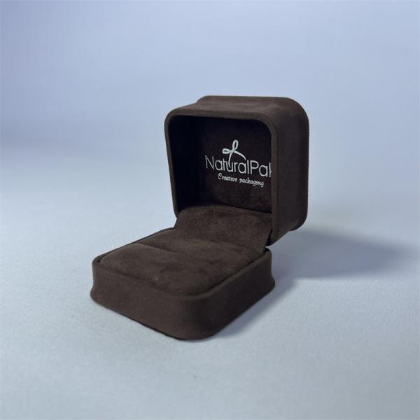 Brown Suede Luxury Jewelry Packaging Boxes Bangle Bracelet Storage Box OEM ODM