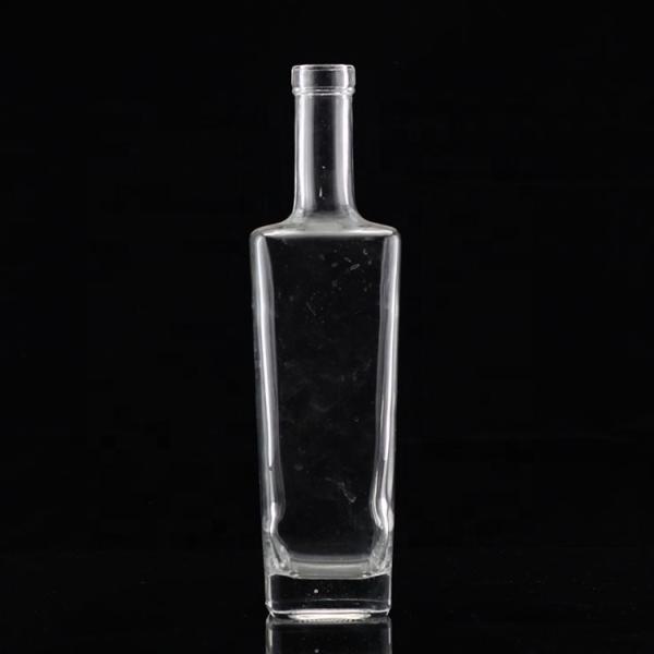 Bouteille de verre transparente ou personnalisée 250 ml 500 ml 700 ml 750 ml Bouteille de verre carré