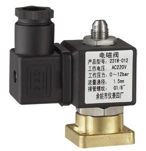 231W tipo da placa da maneira do bronze 3 - 1/8 válvula de solenoide diminuta DN2MM NC normalmente fechado a ação direta DC12V 24V