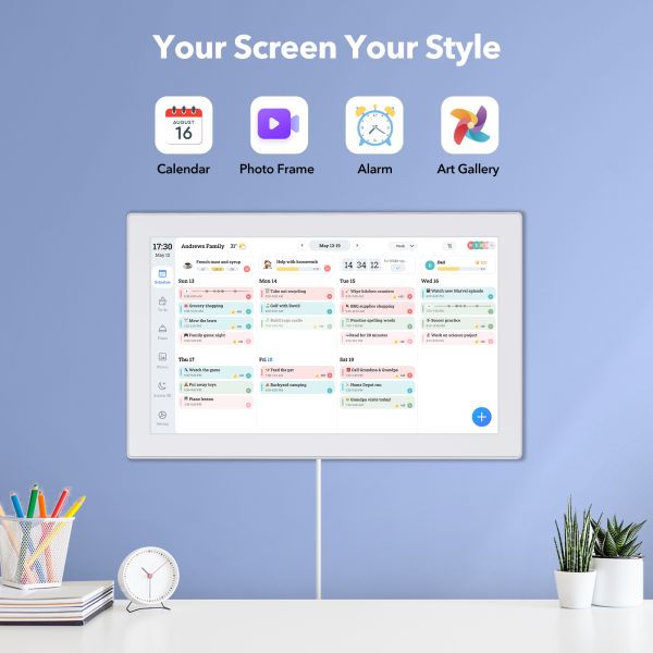 25.1inch Calendar Digital white