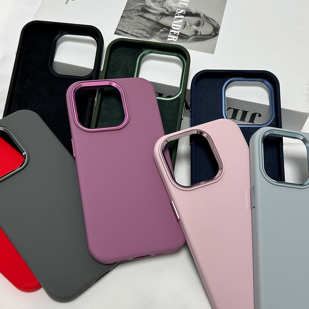 Liquid Silicone Shockproof Phone Case for 16/15/14/13/12/11 Plus Pro Max Pure Color Design Skin Friendly Luxury