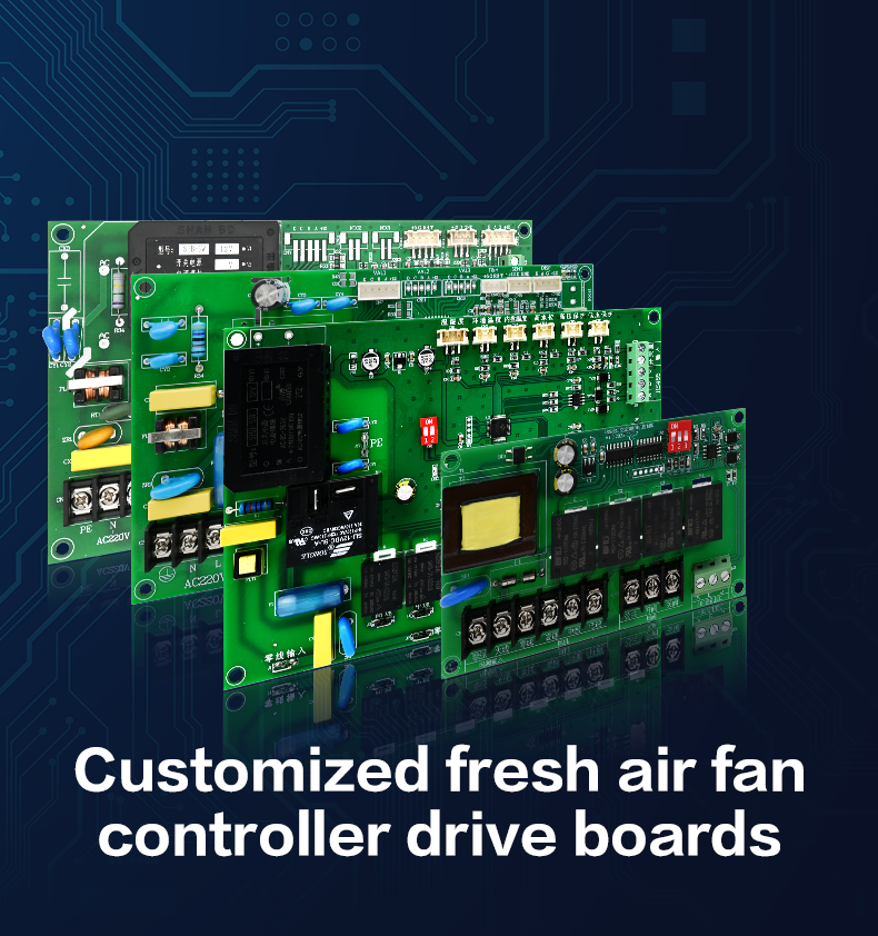 AC220V Input 0-10V Outputs EC Fan Control Board With RS485 Fresh Air Controller Board