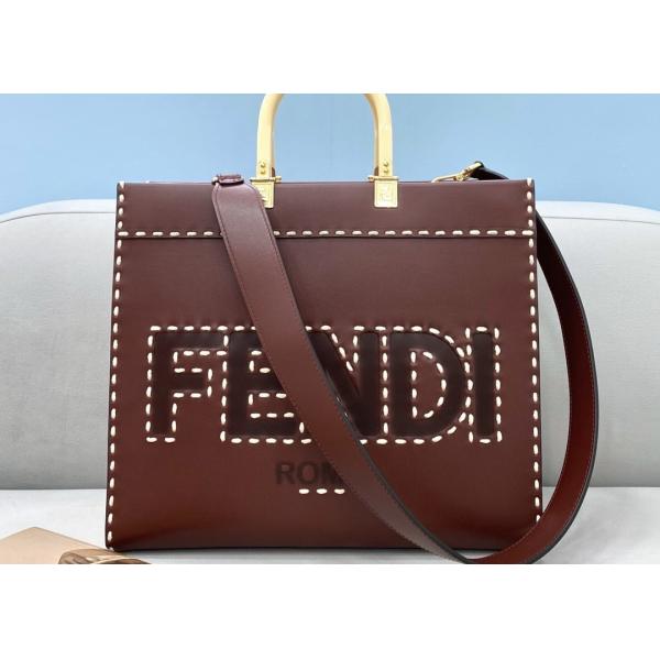 Stitching Womens Leather Tote Shopper Bag Blue With Single Shoulder Strap