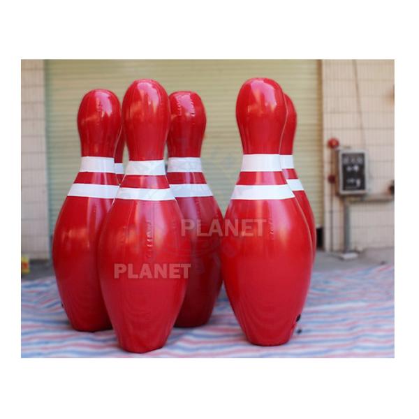 OEM Red 2m Tall Giant Blow Up Bowling Pins For Snow Sport Game