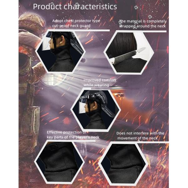 Customized Flame Retardant Tactical Cut Resistant Neck Guard Composite Fabric Anti-cutting