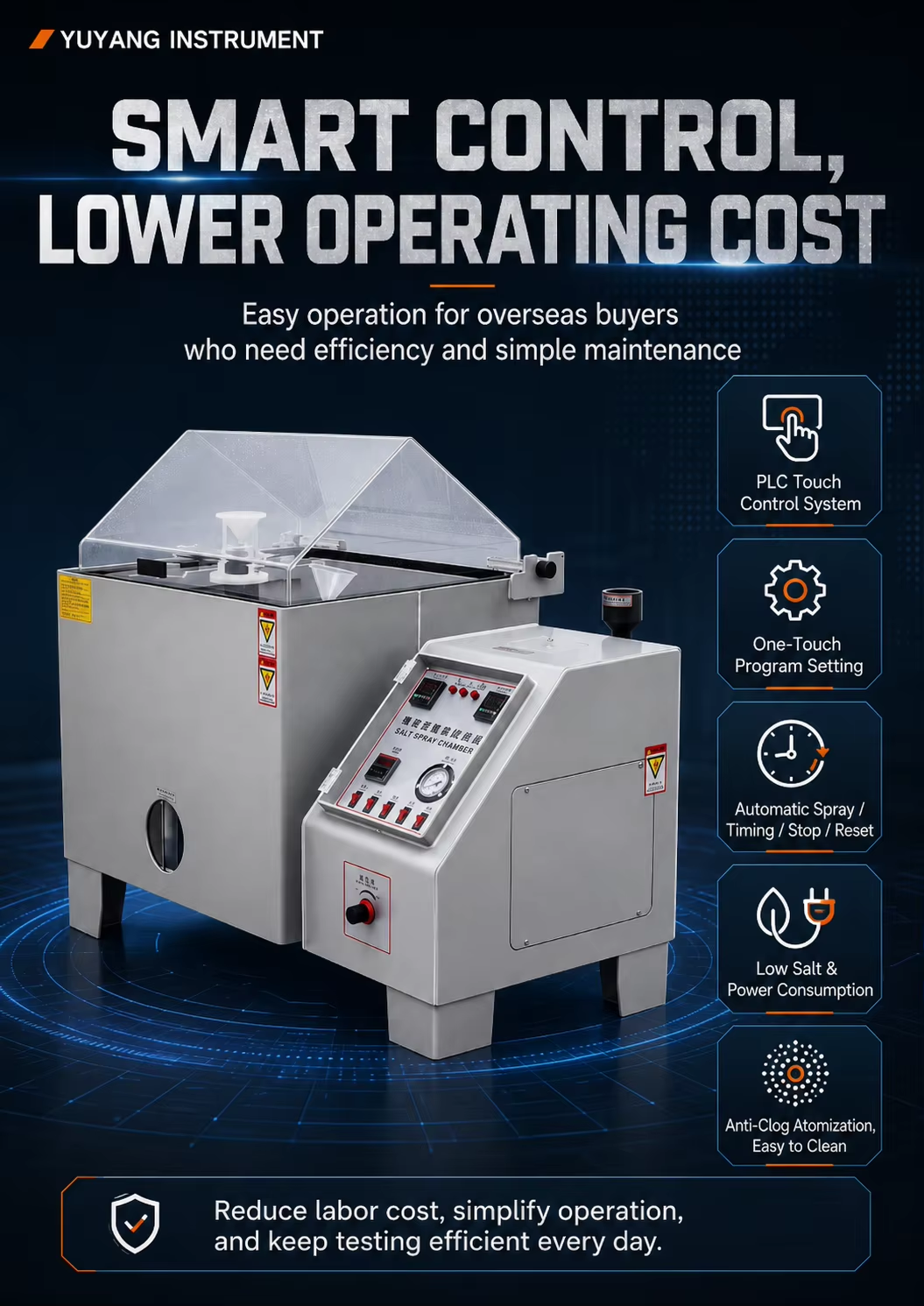 ASTM B117 Salt Spray Test Chamber Corrosion Resistance Testing Machine for Metal Coating Plating
