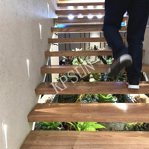 3W Recessed Led Stair Light AC85-265V Indoor IP20 Corner Wall Stairs lights (WH-RC-01）