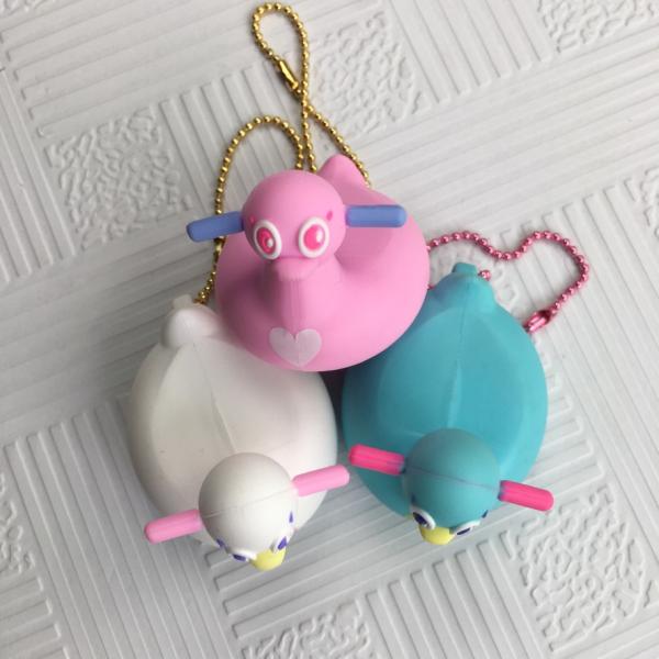 Creative Holographic PVC Anime Figures Cartoon Key Chain Charms