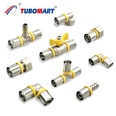 Multilayer Composite Pipe Fittings Brass Pex Al Pex Gas Pipe Press Fittings