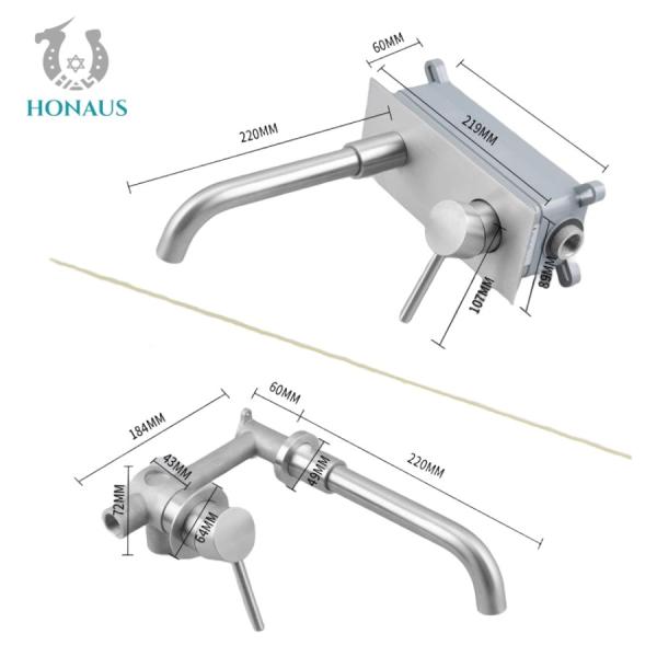 304 Stainless Steel Concealed Basin Faucet