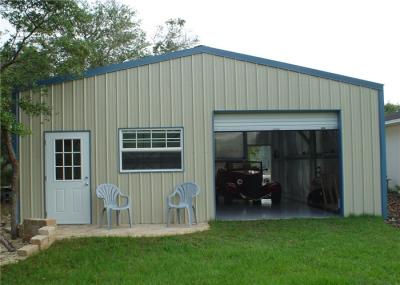 Fire Resistant  Metal Shed Garage Building / Steel Storage Garage With Electric Gate
