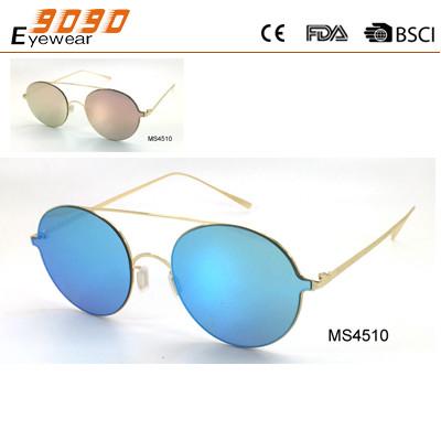 2017 new style  round metal sunglasses with 100% UV protection lens