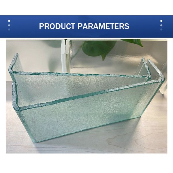 7mm U-shaped special glass for curtain walls & outdoor passages