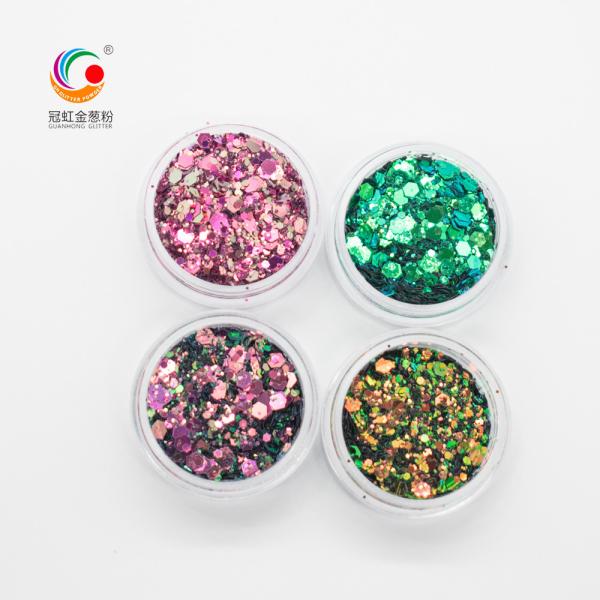 Xmas Decorations Chameleon Blue Loose Glitter For Nails Bulk Sequins 2MM