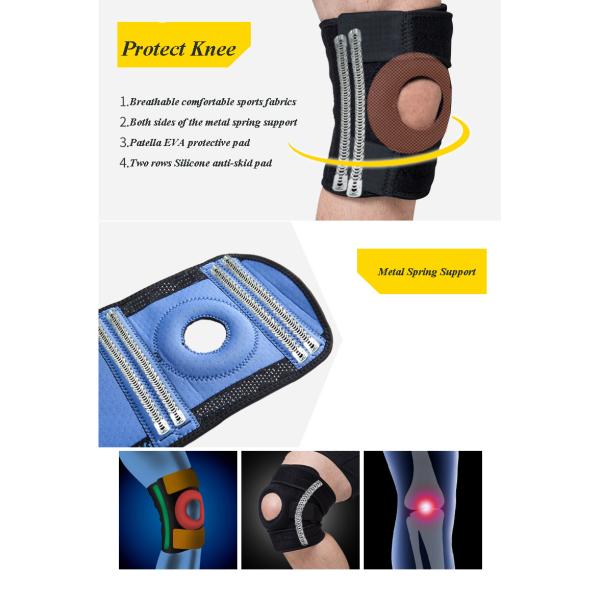 Flexible adjustable waterproof knee support for sports